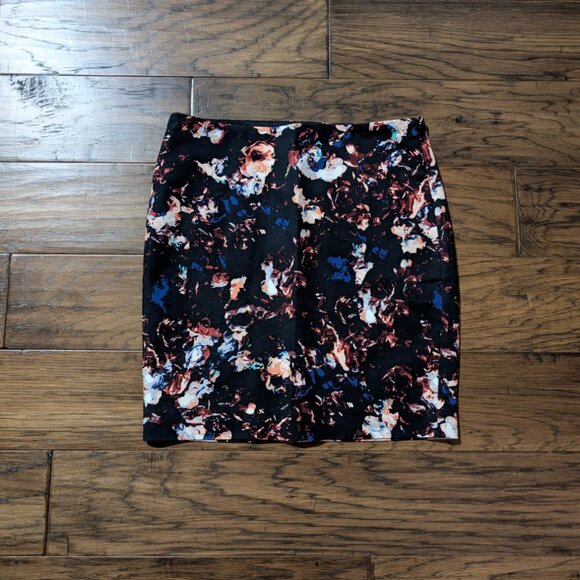 RW&CO mini skirt black print size 0 - Picture 2 of 11